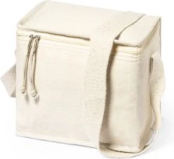 Merkloos Koeltas - Lunchtas - Koeltasje Lunch - Koelelementen - Isolatie - Volwassenen - Dames - Heren - 17 X 22 Cm - Katoen - Gebroken Wit -Buiten Kamperen 1200x1100 5