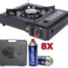 Borvat® |Draagbare Gasfornuis - Camping Kookstel - Inclusief 8 Gasflessen - Gas Stove - Gasfornuis - Kooktoestel - Outdoor - Op Reis + Gratis Smartphone Auto Magneethouder. -Buiten Kamperen 1200x1103 7