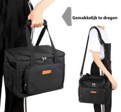 Lunchtas - Koeltas Voor Dames En Heren - Cool Bag - 4 Laags Geïsoleerde Koeltas - Kleine Cooler - Lunch Box - Lunchtas 15 Liter- Zwart -Buiten Kamperen 1200x1107 7