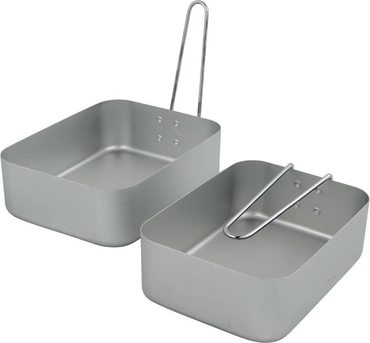 Camping Pannenset - Mess Tin - 2-Delig - Aluminium - Gamelle - Outdoor Cooking 4 Camping Pannenset - Mess Tin - 2-Delig - Aluminium - Gamelle - Outdoor Cooking - Afbeelding 2