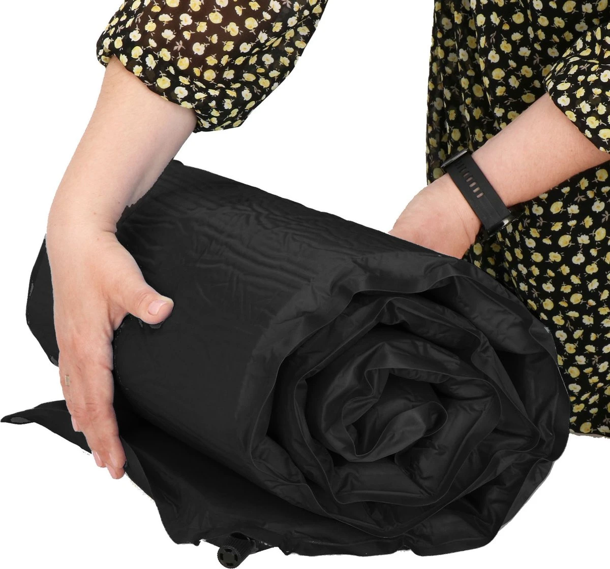 Springos Slaapmat | Zelfopblazend | 180 Cm | Inclusief Hoes | Zwart 10 Springos Slaapmat | Zelfopblazend | 180 Cm | Inclusief Hoes | Zwart - Afbeelding 8