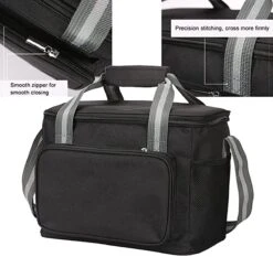 IBright Koeltas Opvouwbaar 15 Liter - 4 Laags Geïsoleerde Lunchtas - Waterdicht - Zwart -Buiten Kamperen 1200x1134 7