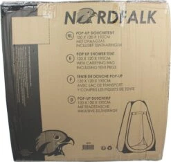 NordFalk Douchetent Pop-up 190 Cm - Camping Douche - Omkleedtent - Incl. Tentharingen En Draagtas - Groen -Buiten Kamperen 1200x1135