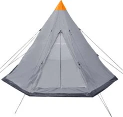 VidaXL Tent 4-persoons Grijs -Buiten Kamperen 1200x1137