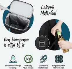 Sunflake Koelrugzak Groot - Lunchtas - Koeltas Backpack Voor Dames & Heren - Zwart 14 Sunflake Koelrugzak Groot - Lunchtas - Koeltas Backpack Voor Dames & Heren - Zwart -Buiten Kamperen 1200x1145 6