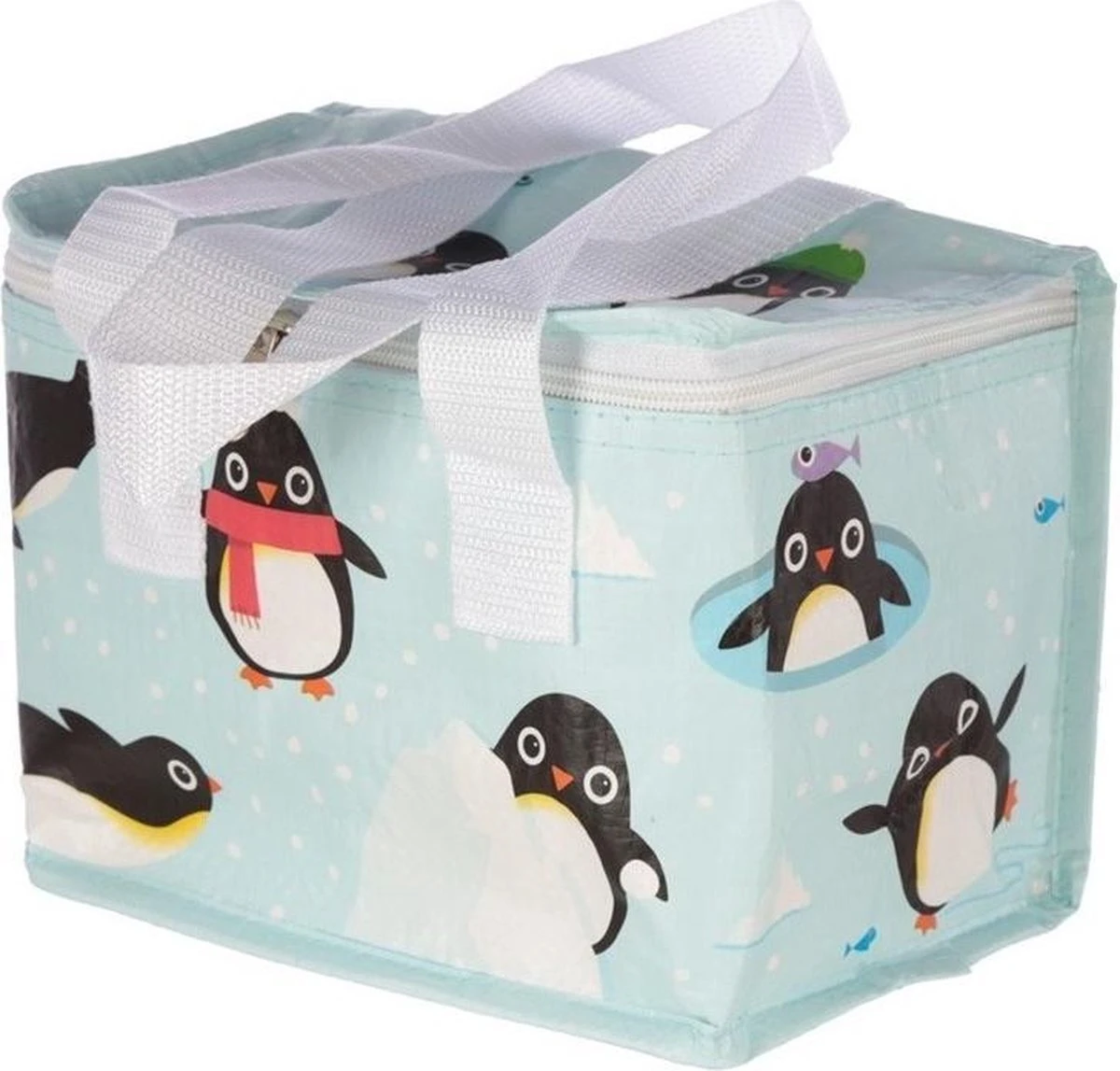Merkloos Kleine Koeltas Pinguin Print Blauw 20,5 Cm 4 Liter - Koelboxen/koeltassen - Lunchtrommel/lunchtas 3 Merkloos Kleine Koeltas Pinguin Print Blauw 20,5 Cm 4 Liter - Koelboxen/koeltassen - Lunchtrommel/lunchtas