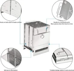 House Of Husk Draagbaar Houtkachel Voor Kamperen - Klein Camping Oven - Kampeer Kachel - Camping Kooktoestel - Camping Accessoires -Buiten Kamperen 1200x1149 7