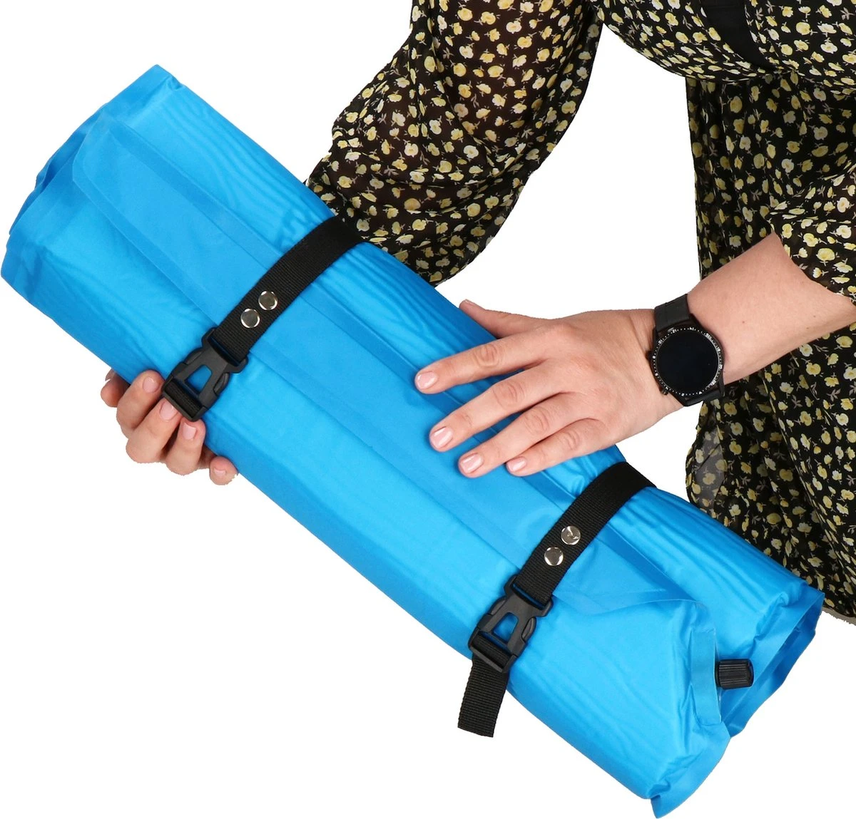 Springos Slaapmat | Zelfopblazend | 186 Cm | Inclusief Hoes & Hoofdkussen | Lichtblauw 16 Springos Slaapmat | Zelfopblazend | 186 Cm | Inclusief Hoes & Hoofdkussen | Lichtblauw - Afbeelding 14