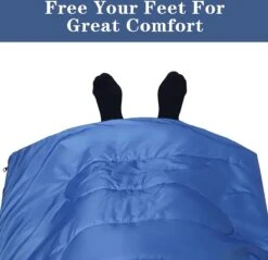 HikeMeister ® Mummy Slaapzak Kamperen Blauw Ca. 220 X 75 Cm Met Draagtas -Buiten Kamperen 1200x1162 6