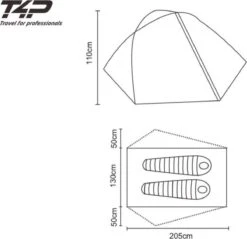 Expedition Tent T2 - Donker Groen - 2 Persoons -Buiten Kamperen 1200x1163
