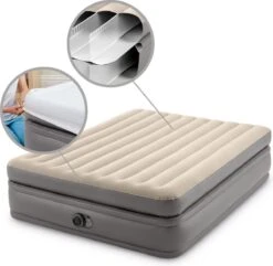 Intex Prime Comfort - Luchtbed - 2-Persoons - 152x203x51 Cm (BxLxH) - Grijs - Met Ingebouwde Motorpomp -Buiten Kamperen 1200x1170 1