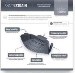 SensaHome- Siliconen Vergiet - Keuken Afgietdeksel - Afgiethulp - Siliconen - BPA Vrij - Grijs -Buiten Kamperen 1200x1171 22