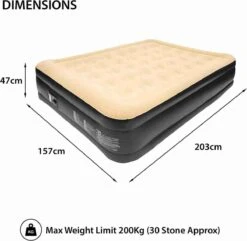 Merkloos Avenli 88030 Hoog Verhoogd Gevlokt Luchtbed | Queensize | Ingebouwde Pompen | Snelle En Gemakkelijke Inflatie 12 Merkloos Avenli 88030 Hoog Verhoogd Gevlokt Luchtbed | Queensize | Ingebouwde Pompen | Snelle En Gemakkelijke Inflatie -Buiten Kamperen 1200x1173