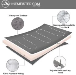 Meisterhome® Mummy Slaapzak - Kamperen - Antraciet - Ca. 220 X 75 Cm - Incl. Draagtas -Buiten Kamperen 1200x1176