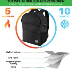 Brisby 4 Laags Geïsoleerde Koeltas Rugzak - 25 Liter - Met Handige Vakken Voor Bestek En Essentials - Waterafstotend Materiaal - Zwart 20 Brisby 4 Laags Geïsoleerde Koeltas Rugzak - 25 Liter - Met Handige Vakken Voor Bestek En Essentials - Waterafstotend Materiaal - Zwart -Buiten Kamperen 1200x1178 10