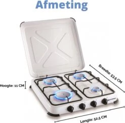 Kemper Gas Kooktoestel - Campingkooktoestel - Set Met 4 Branders - Gas - 4650W -Buiten Kamperen 1200x1182 27