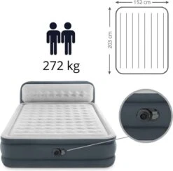 Intex 64448 - Queen Deluxe Ultra-Plush Zelfopblazend 2-persoons Luchtbed Met Hoofdboord (203x152x46cm) 27 Intex 64448 - Queen Deluxe Ultra-Plush Zelfopblazend 2-persoons Luchtbed Met Hoofdboord (203x152x46cm) -Buiten Kamperen 1200x1183 1