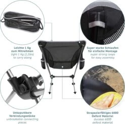 Smartpeas Camping Stoel Van Stevig 600D Polyester En Aluminium - Lichtgewicht En Opvouwbaar - Camping Gadget Inclusief Zijzakken +Plus: Strandmat & Draagtas -Buiten Kamperen 1200x1186 9
