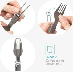 Navaris Campingbestek Van Titanium - Set Met Vork, Mes En Lepel - Inklapbaar - Bestekset Voor Onderweg - Inclusief Karabijnhaak En Bewaarzakje 23 Navaris Campingbestek Van Titanium - Set Met Vork, Mes En Lepel - Inklapbaar - Bestekset Voor Onderweg - Inclusief Karabijnhaak En Bewaarzakje -Buiten Kamperen 1200x1188 7