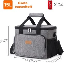 Lunchtas - Koeltas Voor Dames En Heren - Cool Bag - 4 Laags Geïsoleerde Koeltas - Kleine Cooler - Lunch Box - Lunchtas 15 Liter -Buiten Kamperen 1200x1189 10