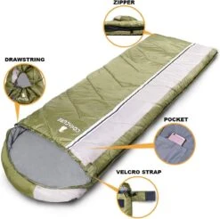 COVACURE 1.5/0.8kg Slaapzak, 3 Seizoenen Ultra Warm & Lichtgewicht Slaapzak Voor Volwassenen, Envelop Compacte Outdoor Slaapzakken Met Draagbare Compressie Tas Voor Camping, Rugzakken, Wandelen... -Buiten Kamperen 1200x1193
