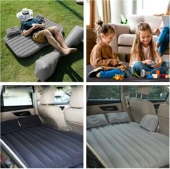 Flightmode - Opblaasbaar Matras Voor Auto, Opblaasbaar Bed, Autostoel, Comfortabel, Met Elektrische Luchtpomp En 3 Adapters, 2 Kussens En Transporttas, Voor Camping, Reizen, Strand -Buiten Kamperen 1200x1195 4