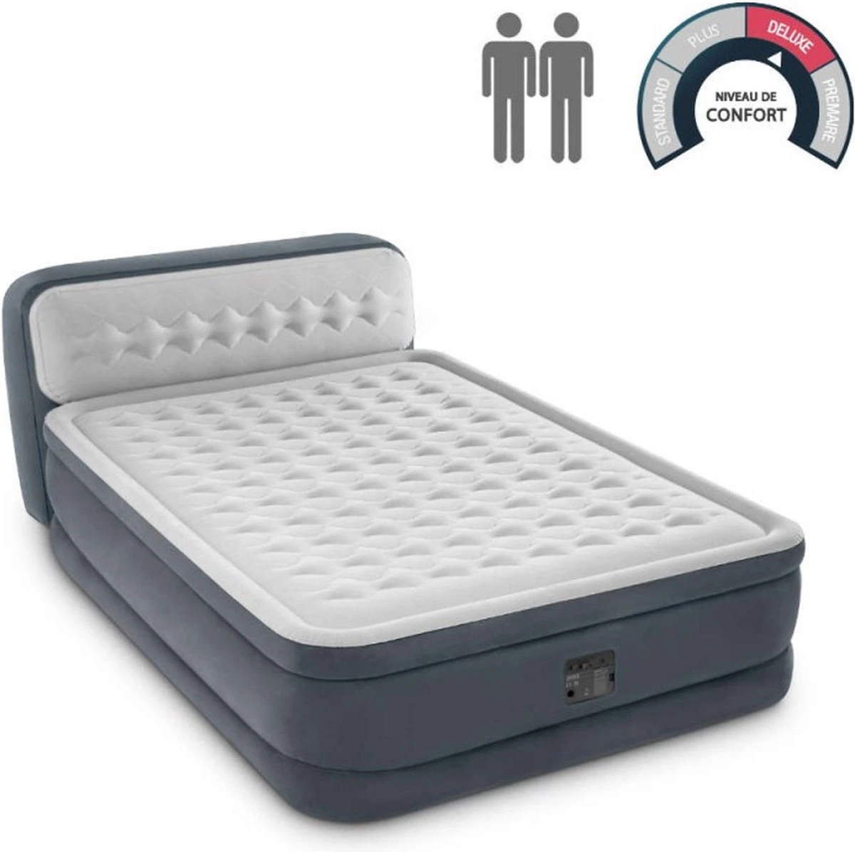 Intex 64448 - Queen Deluxe Ultra-Plush Zelfopblazend 2-persoons Luchtbed Met Hoofdboord (203x152x46cm) 15 Intex 64448 - Queen Deluxe Ultra-Plush Zelfopblazend 2-persoons Luchtbed Met Hoofdboord (203x152x46cm) - Afbeelding 13