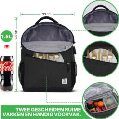 Brisby 4 Laags Geïsoleerde Koeltas Rugzak - 25 Liter - Met Handige Vakken Voor Bestek En Essentials - Waterafstotend Materiaal - Zwart 16 Brisby 4 Laags Geïsoleerde Koeltas Rugzak - 25 Liter - Met Handige Vakken Voor Bestek En Essentials - Waterafstotend Materiaal - Zwart -Buiten Kamperen 1200x1196 26