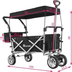 Tectake - Opvouwbare Bolderwagen Handkar Nico Zwart - 403549 17 Tectake - Opvouwbare Bolderwagen Handkar Nico Zwart - 403549 -Buiten Kamperen 1200x1197 9