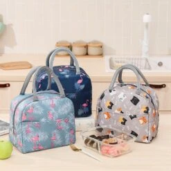 Koeltas - Lunchtas - Volwassenen En Kinderen - Compact & Handig: Zomer - Picknick -School - Lunch - Werk - Grijs Flamingo -Buiten Kamperen 1200x1198 28