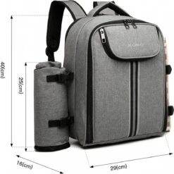 Kono Koeltas - Koelrugzak - Picknick - Picknicktas Met Flessenhouder - Koelrugtas Met Picknickkleed - Grijs (E6915 GY) 14 Kono Koeltas - Koelrugzak - Picknick - Picknicktas Met Flessenhouder - Koelrugtas Met Picknickkleed - Grijs (E6915 GY) -Buiten Kamperen 1200x1199 8