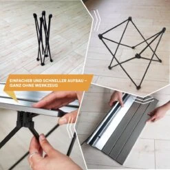 Skandika Ruka S Kleine Campingtafel – Campingtafels - Aluminium Campingtafel, Opvouwbaar, Zeer Licht, Eenvoudig Te Monteren, Stabiele Standaard - Opvouwtafel Voor Kamperen, Tenten Wandelen, Reizen, Thuis, Tuin – Tot Max. 20 Kg. - Grijs -Buiten Kamperen 1200x1200 1041