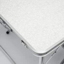 Aluminium Kampeertafel 120x60cm - Campingtafel Inklapbaar - 3-voudig Verstelbare Vouwtafel Grijs -Buiten Kamperen 1200x1200 1201