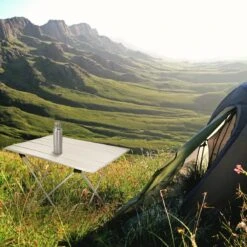 Navaris Campingtafel - Inklapbaar Campingtafeltje Van Aluminium - Opvouwbare Tafel Inclusief Draagtas - Picknicktafel - Zilver -Buiten Kamperen 1200x1200 1224