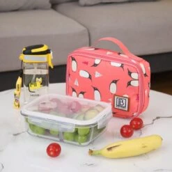 Brisby 4 Laags Geïsoleerde Koeltas - Lunchtas 1.5 Liter - Roze Pinguïn -Buiten Kamperen 1200x1200 1268