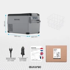 Auronic Elektrische Koelbox - 30.4L - Compressor - 12V En 240V - Grijs -Buiten Kamperen 1200x1200 1276
