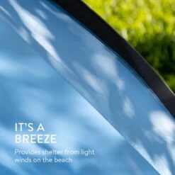 Navaris Windscherm Voor Het Strand - Zon- En Windbescherming Voor Drie Personen - Pop-up Speeltent Met UV- Bescherming - Beach Shelter Met Draagtas -Buiten Kamperen 1200x1200 132