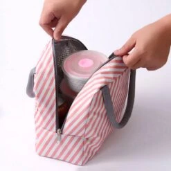 Lunch Bag - Zwart/Wit | Koeltas | Polyester / Nylon | 23x15x20 Cm | Fashion Favorite -Buiten Kamperen 1200x1200 1328