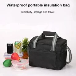 IBright Koeltas Opvouwbaar 15 Liter - 4 Laags Geïsoleerde Lunchtas - Waterdicht - Zwart -Buiten Kamperen 1200x1200 1331