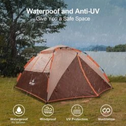 Merkloos Kamping Tent / Absolutely Waterproof, Lightweight Camping Tent With - Tent Ideal For Camping In The Garden, Dome Tent, 17 Merkloos Kamping Tent / Absolutely Waterproof, Lightweight Camping Tent With - Tent Ideal For Camping In The Garden, Dome Tent, -Buiten Kamperen 1200x1200 139