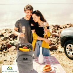 Needventure Koeltas - Lunchtas - Koelrugtas - Picknicktas - 20 Liter - Flessenhouder - Bieropener - Grijs -Buiten Kamperen 1200x1200 1392