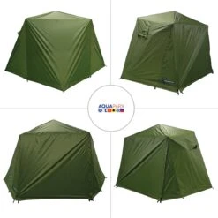 FisherPro Karpertent Met Stormcover – Vistent – Tent - Bescherming Tegen Zon En Wind – 100% Waterdichte Stormhoes – Met Handige Meeneemtas – Ook Geschikt Als Strandtent Of Festivaltent – Extra Veiligheid En Warmte Door Stormcover -Buiten Kamperen 1200x1200 142