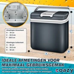 Koelbox 24L Met ECO Modus Voor Auto & Camping - Frigobox Elektrisch 24 Liter Met 12v 230 Volt - Verkoelt En Verwamt - MiniBar - Mini Koelkast -Buiten Kamperen 1200x1200 1433