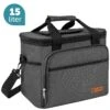 ForDig Koeltas L Zwart (15 Liter) - Gemaakt Van 600D Polyester Met PEVA-Voering - Ruimte Voor 20 Blikjes Of 10 Halve Liter Flessen - Opvouwbaar Koel Tas Met Easy-Acces Flap - Ruimte Voor Bestek - Picknick Cool Bag - Coolerbag - Grote Cooler -Buiten Kamperen 1200x1200 1440