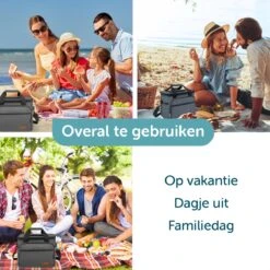 ForDig Koeltas L Zwart (15 Liter) - Gemaakt Van 600D Polyester Met PEVA-Voering - Ruimte Voor 20 Blikjes Of 10 Halve Liter Flessen - Opvouwbaar Koel Tas Met Easy-Acces Flap - Ruimte Voor Bestek - Picknick Cool Bag - Coolerbag - Grote Cooler -Buiten Kamperen 1200x1200 1443