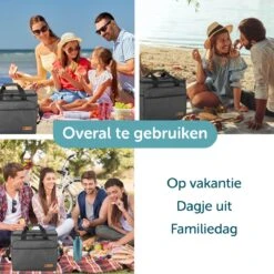 ForDig Koeltas XL Zwart (30 Liter) - Gemaakt Van 600D Polyester Met PEVA-Voering - Ruimte Voor 40 Blikjes Of 20 Halve Liter Flessen - Opvouwbaar Koel Tas Met Easy-Acces Flap - Ruimte Voor Bestek - Picknick Cool Bag - Coolerbag - Grote Cooler -Buiten Kamperen 1200x1200 1473