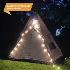 Skandika Tipi Kotona Air Opblaasbare Tent – Opblaasbare Tenten - 4 Persoons Tipi Tent – Tenten - Campingtent – Ingenaaide Tentvloer – Muggengaas – 260 Cm Stahoogte – 490 X 370 X 260 (L X B X H) – Outdoor, Camping, Tuin – Luchttent - Kamperen - Beige -Buiten Kamperen 1200x1200 156
