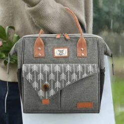 HN® Lunchtas Grijs Pijlen, Geïsoleerde Koeltas, Lekvrij, Extra Grote Opening Voor De Lunch Box, 25×16,5×26cm Design Heren En Dames -Buiten Kamperen 1200x1200 1625