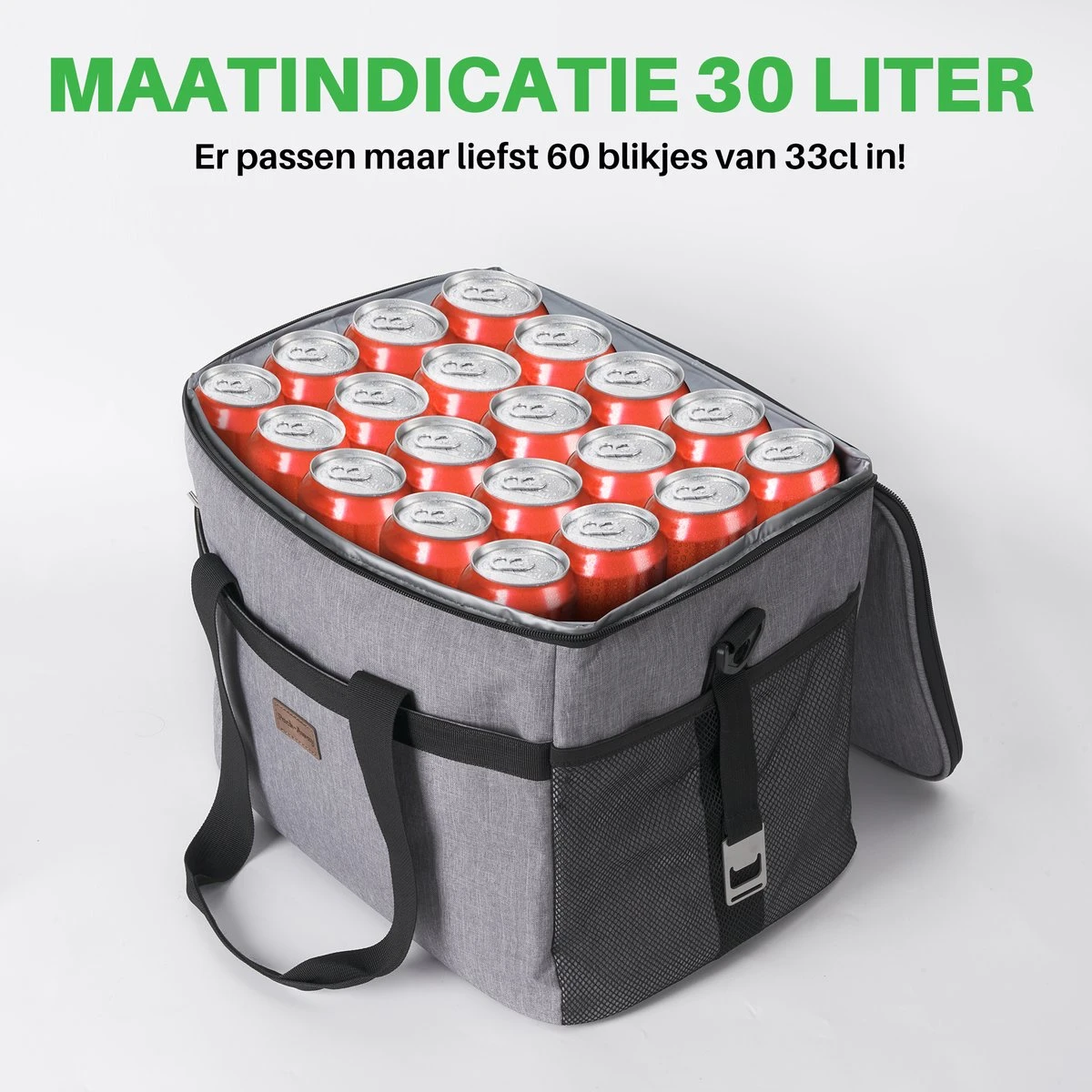 Packaway 4 Laags Geïsoleerde Koeltas - Lunchtas 30 Liter - Grijs 16 Packaway 4 Laags Geïsoleerde Koeltas - Lunchtas 30 Liter - Grijs - Afbeelding 14