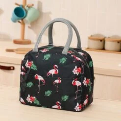 Koeltas - Lunchtas - Volwassenen En Kinderen - Compact & Handig: Zomer - Picknick -School - Lunch - Werk - Zwart Flamingo -Buiten Kamperen 1200x1200 1648